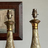 A Pair of Mid 19th Century Italian Toleware Lamps