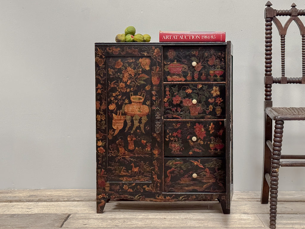 An Early 19th Century Découpage Chinoiserie Cabinet