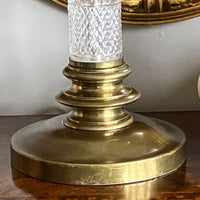 A Large 19th Century Brass and Glass Library Light