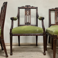 A Set of Six 18th Century Continental Mahogany Chairs