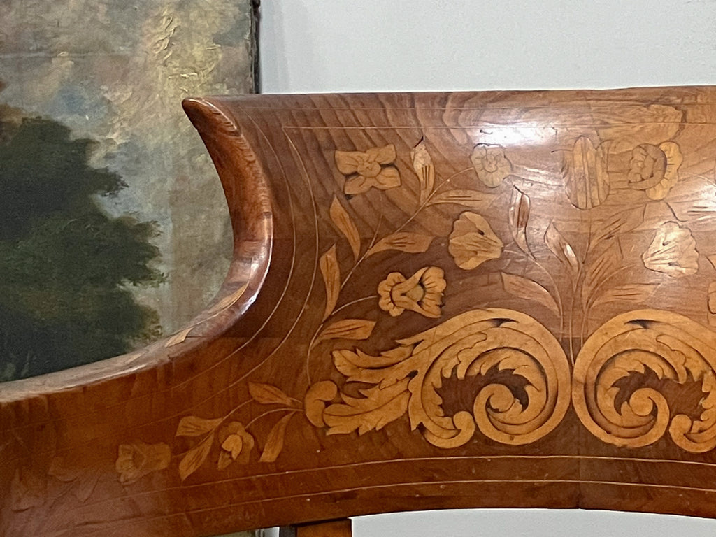 A 19th Century Dutch Inlaid Desk Chair