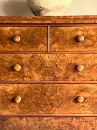 A Late 19th Century Walnut Veneered Chest of Drawers