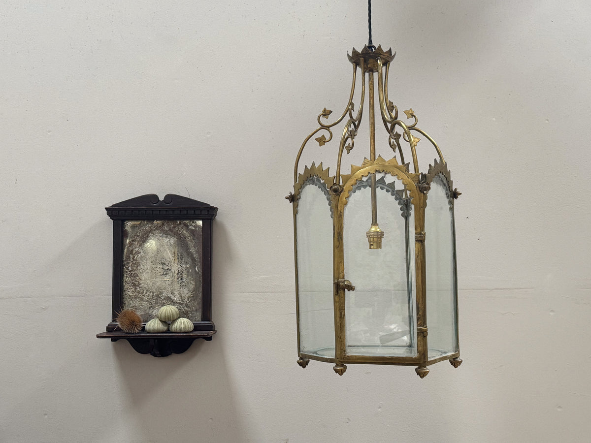 A 19th Century Hexagonal Brass Lantern