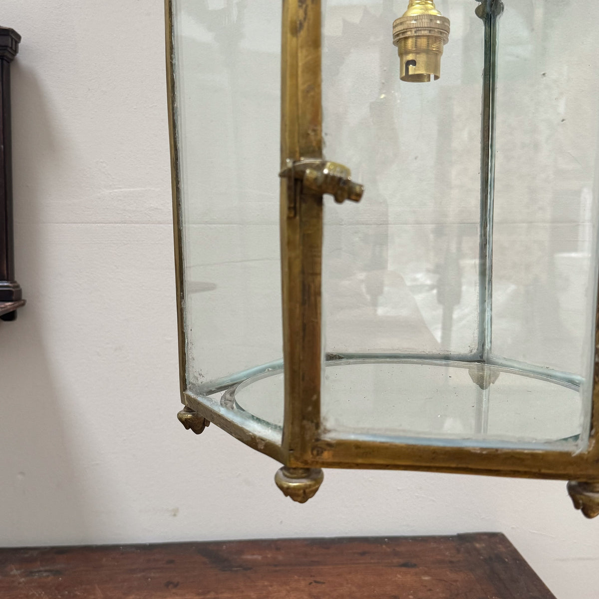 A 19th Century Hexagonal Brass Lantern