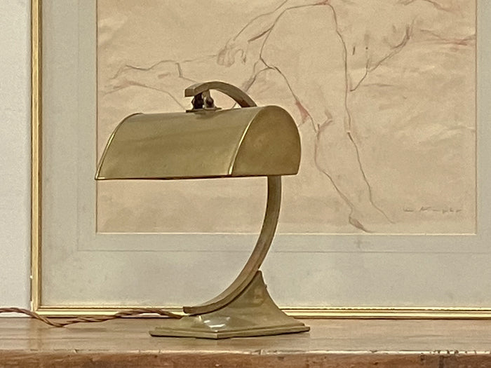 An Early 20th Century Brass GEC Desk Lamp