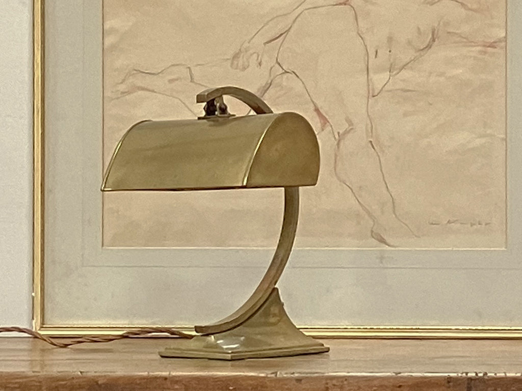 An Early 20th Century Brass GEC Desk Lamp