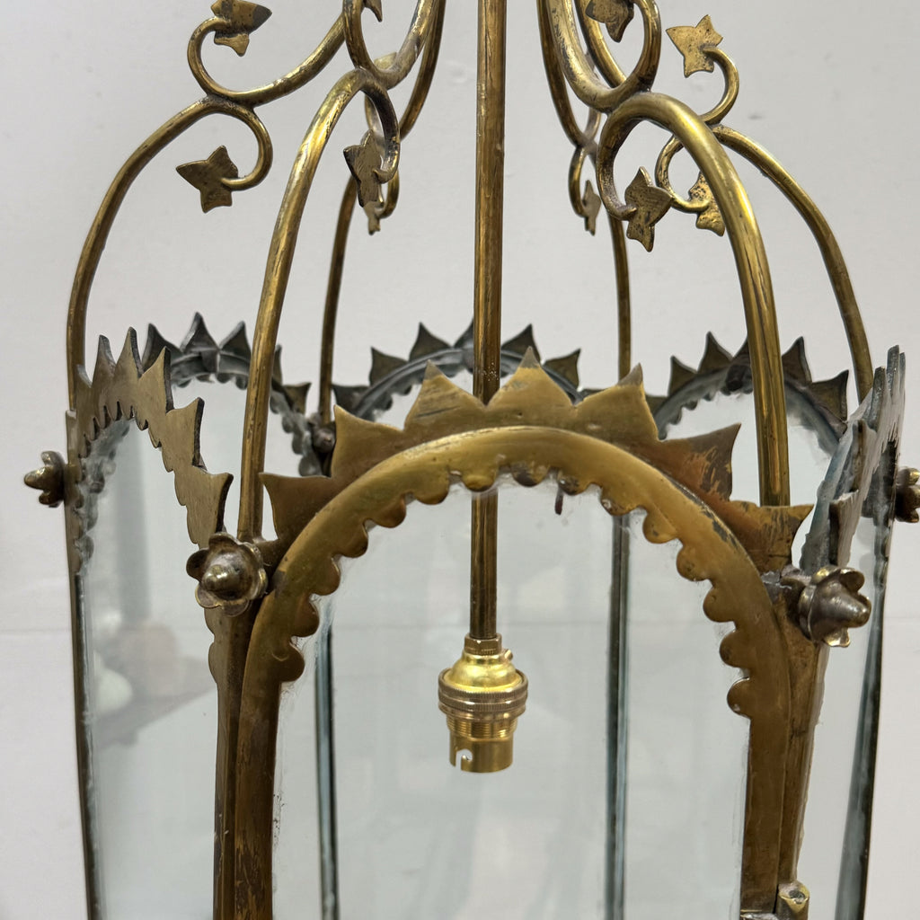 A 19th Century Hexagonal Brass Lantern