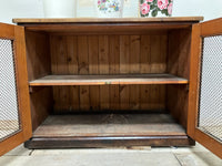 A 19th Century Pine Grill Fronted Cabinet