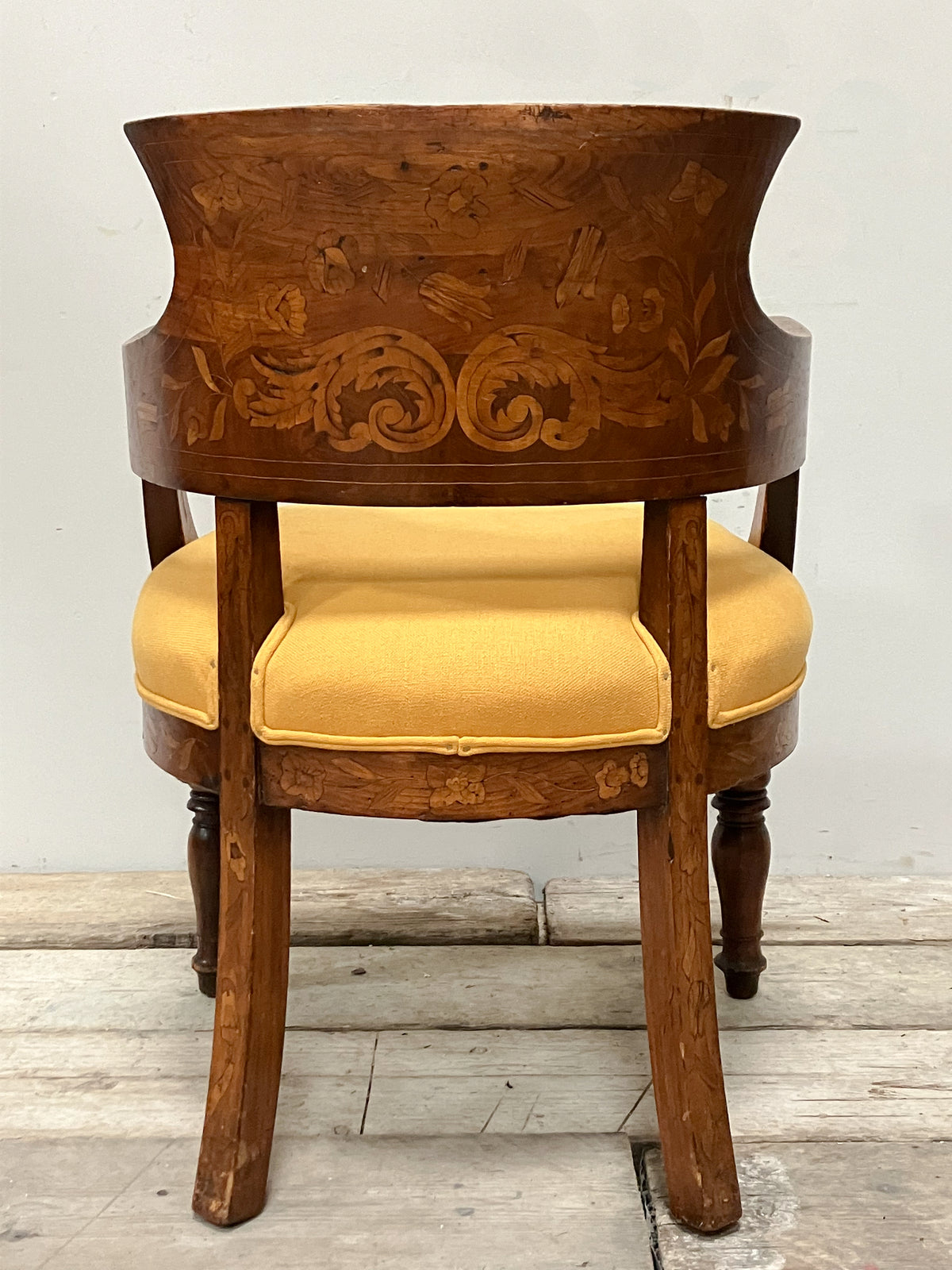 A 19th Century Dutch Inlaid Desk Chair