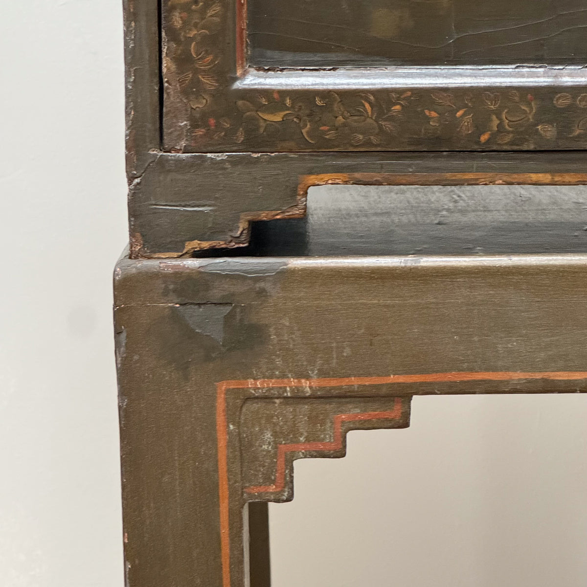 A Smaller 19th Century & Later Lacquered Chest on Stand