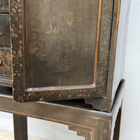 A Smaller 19th Century & Later Lacquered Chest on Stand