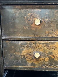 A Smaller 19th Century & Later Lacquered Chest on Stand