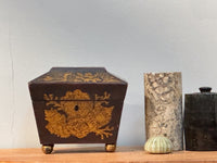 A Regency Painted Tea Caddy