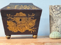 A Regency Painted Tea Caddy