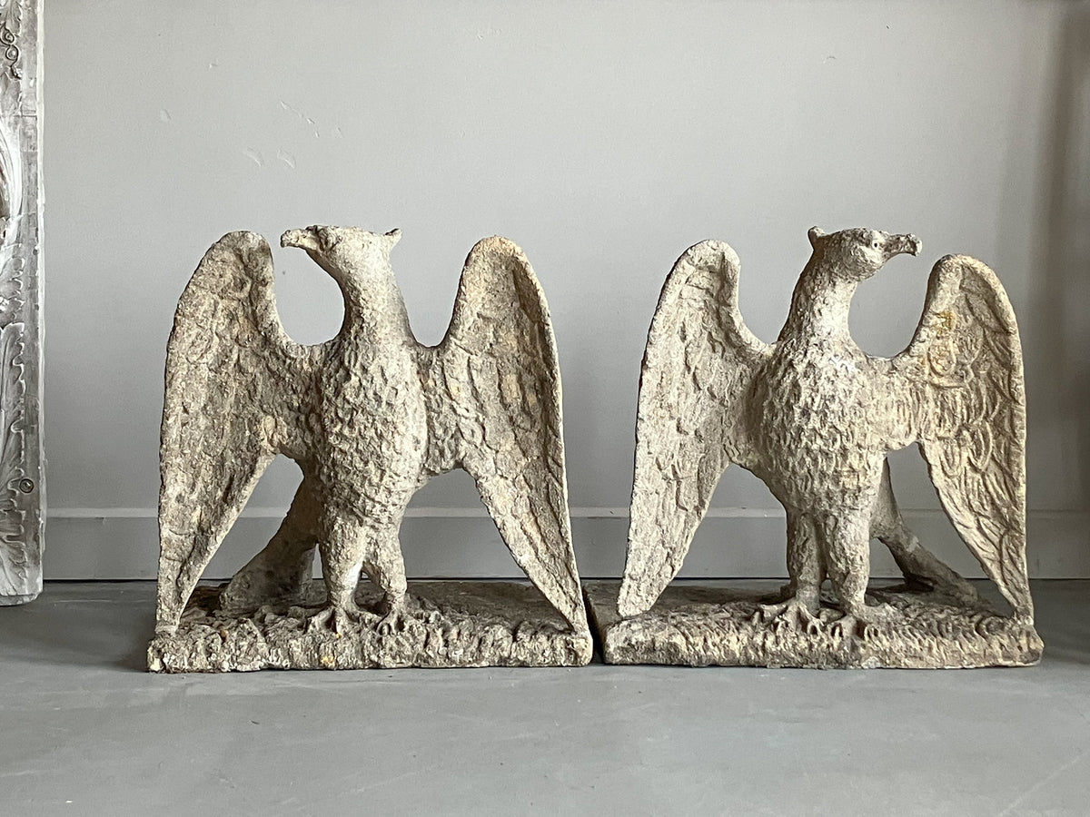 A Pair of 18th Century Stone Eagles