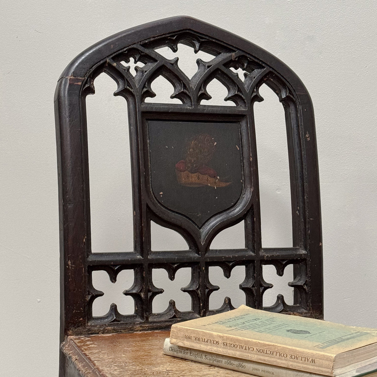 A Mid 19th Century Gothic Hall Chair attributed to E W Pugin