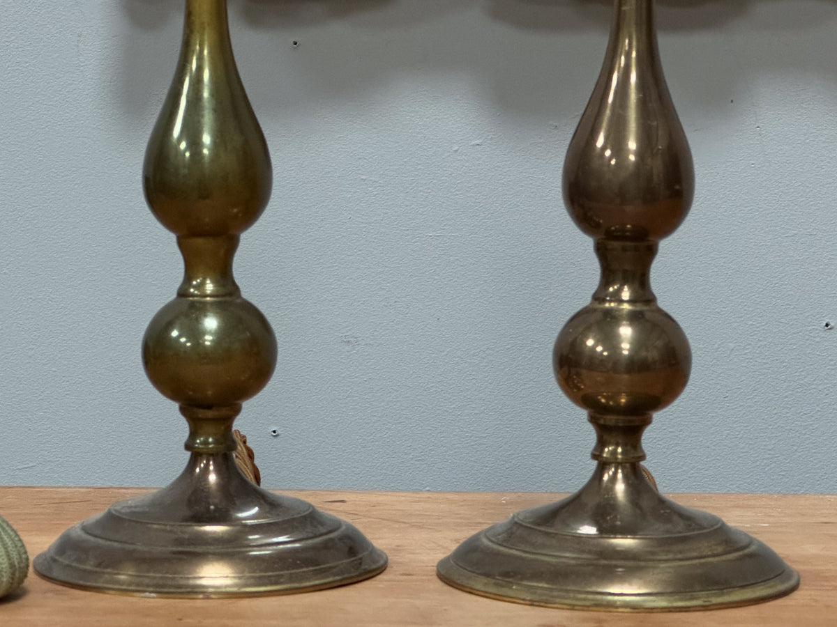 A Pair of Early 20th Century Brass Lamps