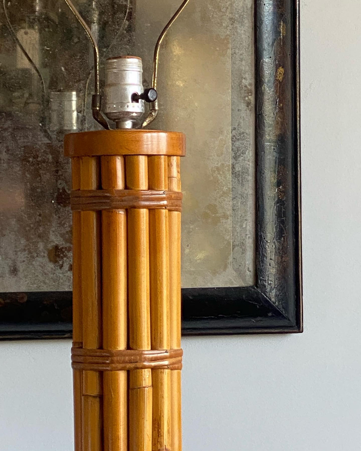 A Pair of Mid Century American Bamboo Lamps