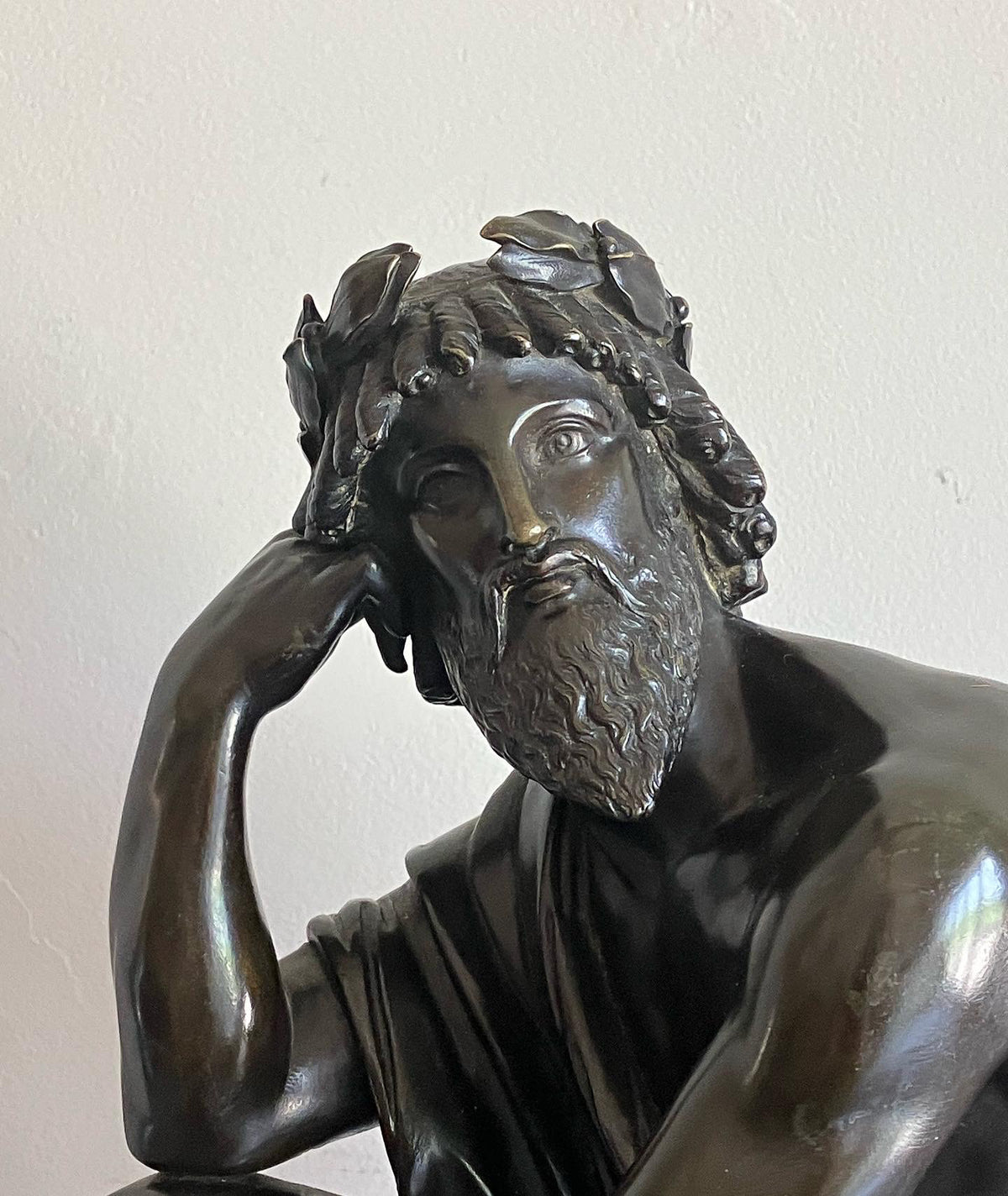 A Late 19th Century Patinated Bronze Figure of a Seated Zeus