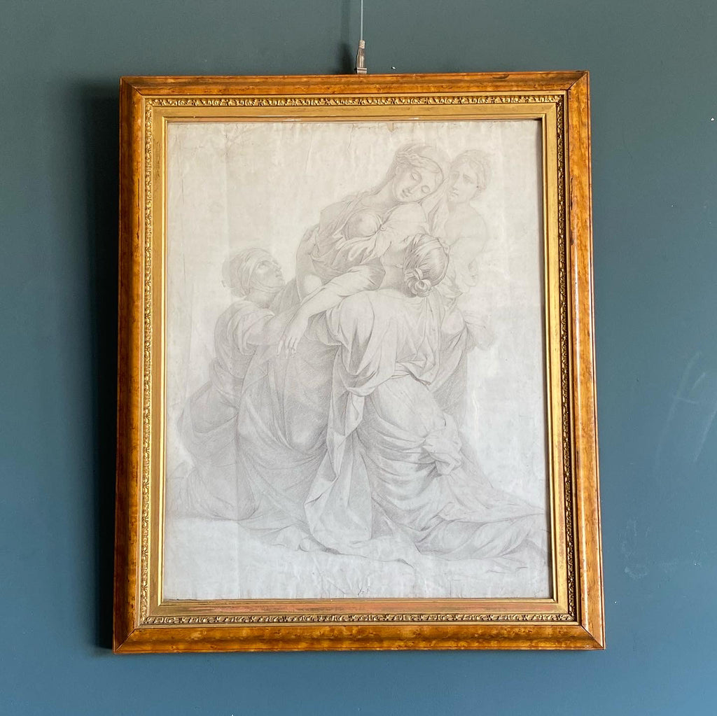 After The Old Master: 19th century Pencil Drawing