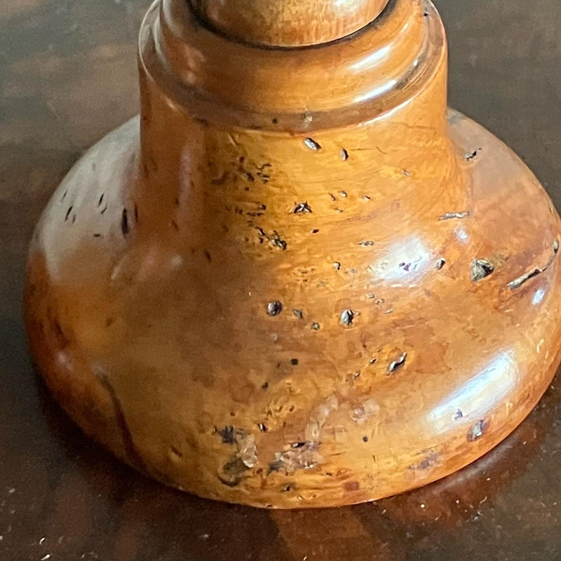 A Pair of Mid 19th Century Treen Candlesticks