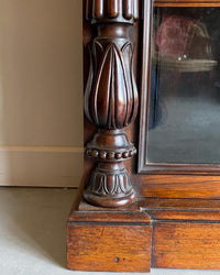 A Regency Rosewood Side Cabinet with Marble and Ormolu Top