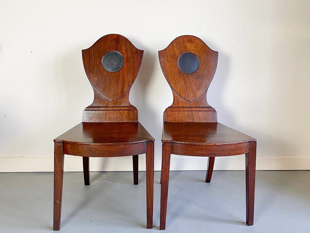 19th Century Mahogany Hall Chairs