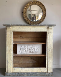 Late 19th Century Faux Marble Open Bookcase