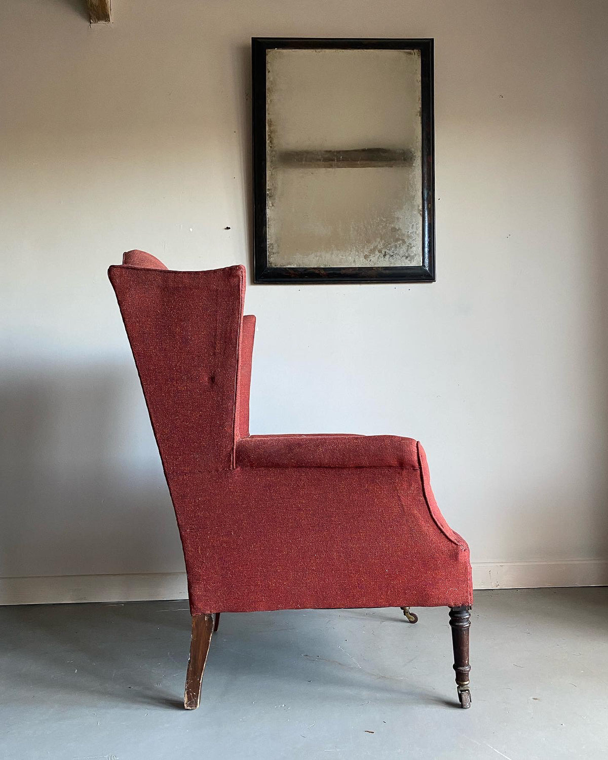 Mid 19th Century Wingback Armchair