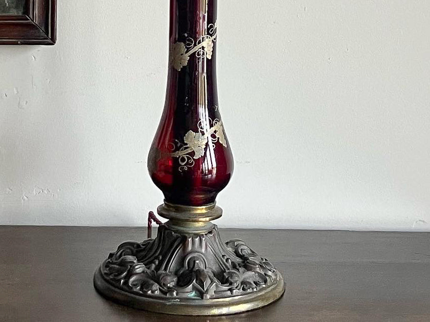 A George IV Palmer & Co. Ruby Glass Lamp