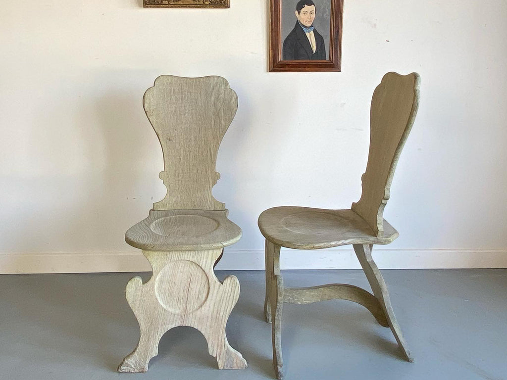 A Pair of George III Sgabello Chairs