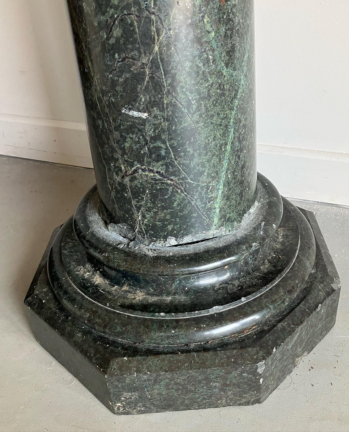 A Late 19th Century Marble Pedestal Column