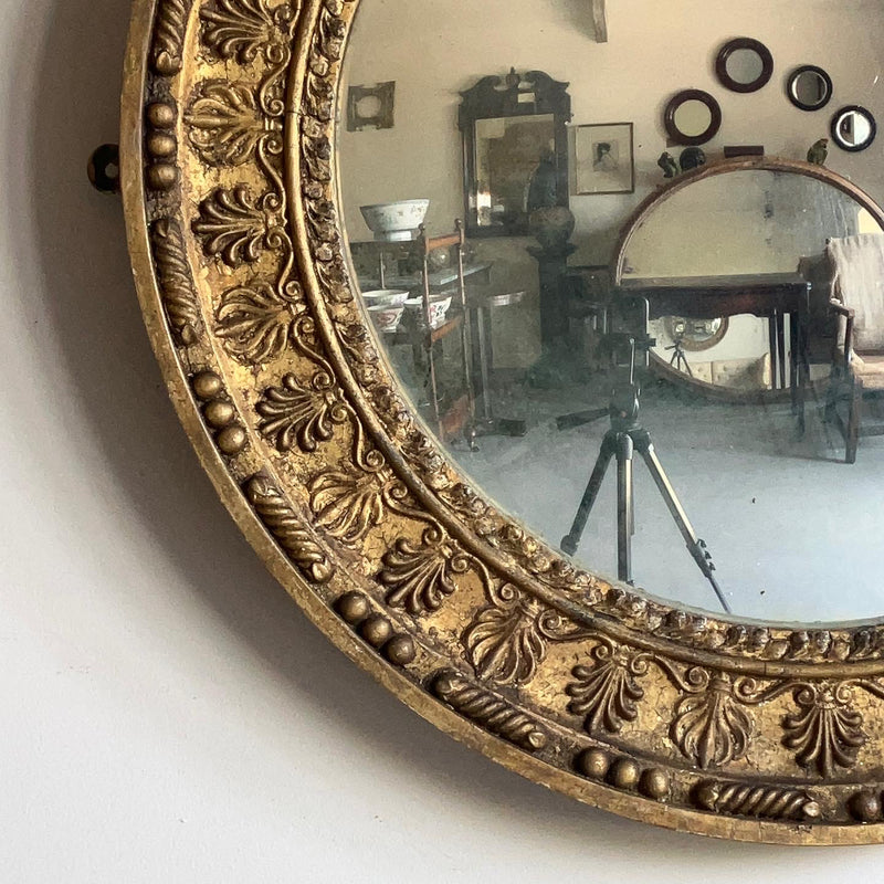 A 19th Century Giltwood Convex Mirror