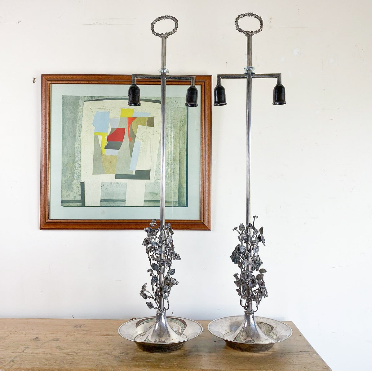 A Pair of Mid Century Spanish Lamps