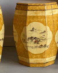 A Pair of Chinoiserie Painted Low Tables