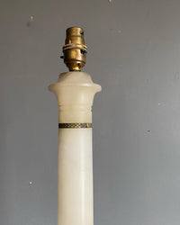 Early 20th Century Alabaster Column Lamp