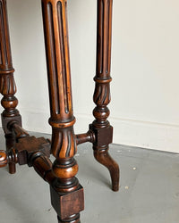 A Late 19th Century Burr Yew Wood and Rosewood Occasional Table