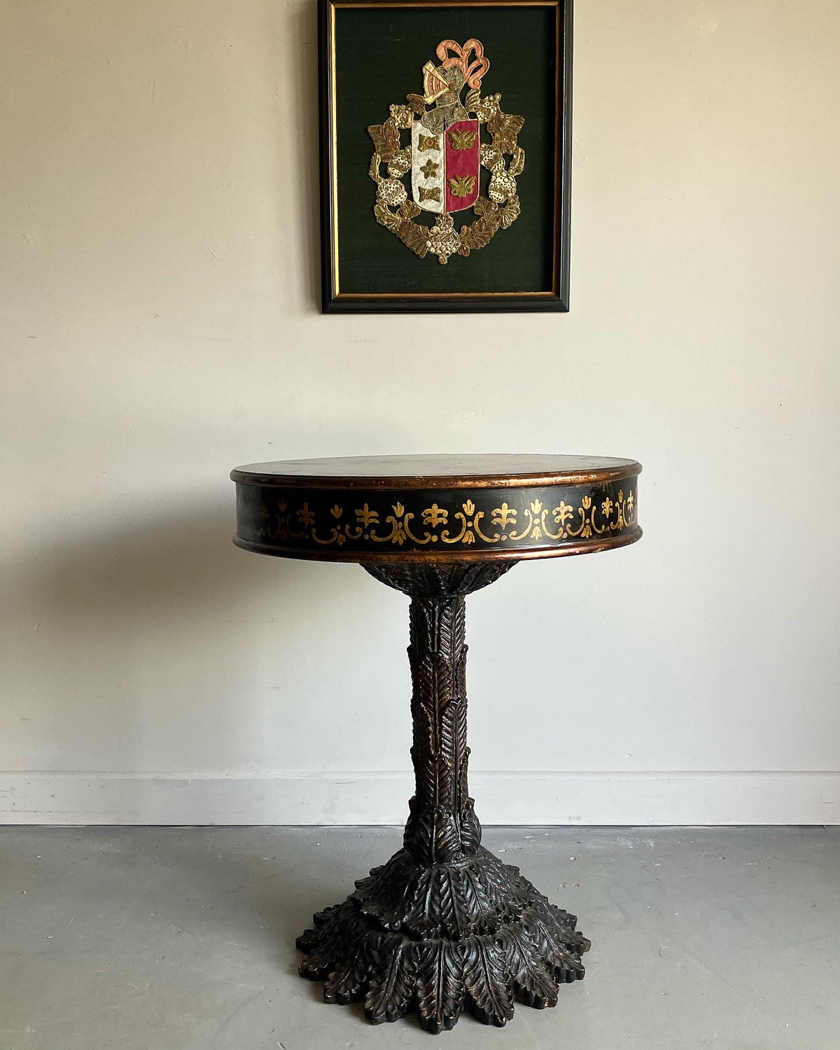 A Late 19th Century Italian Drum Table