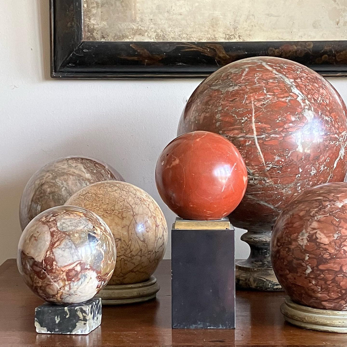 19th Century Grand Tour Marble Specimen Spheres