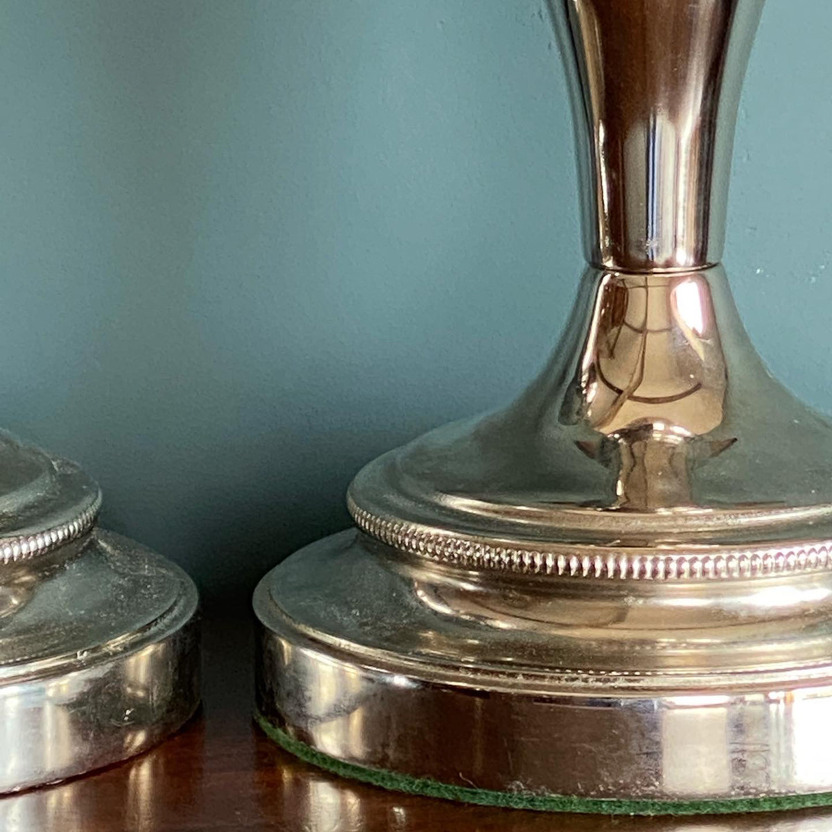 Early 20th Century Nickel Plated Lamps