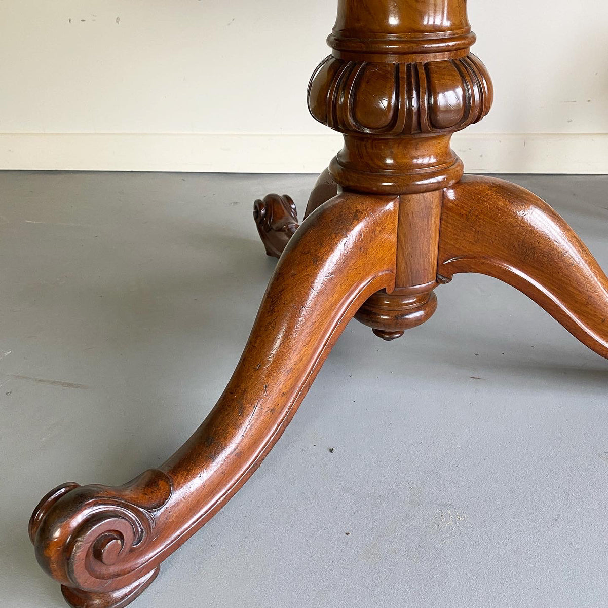 19th Century Burr Walnut and Mahogany Table