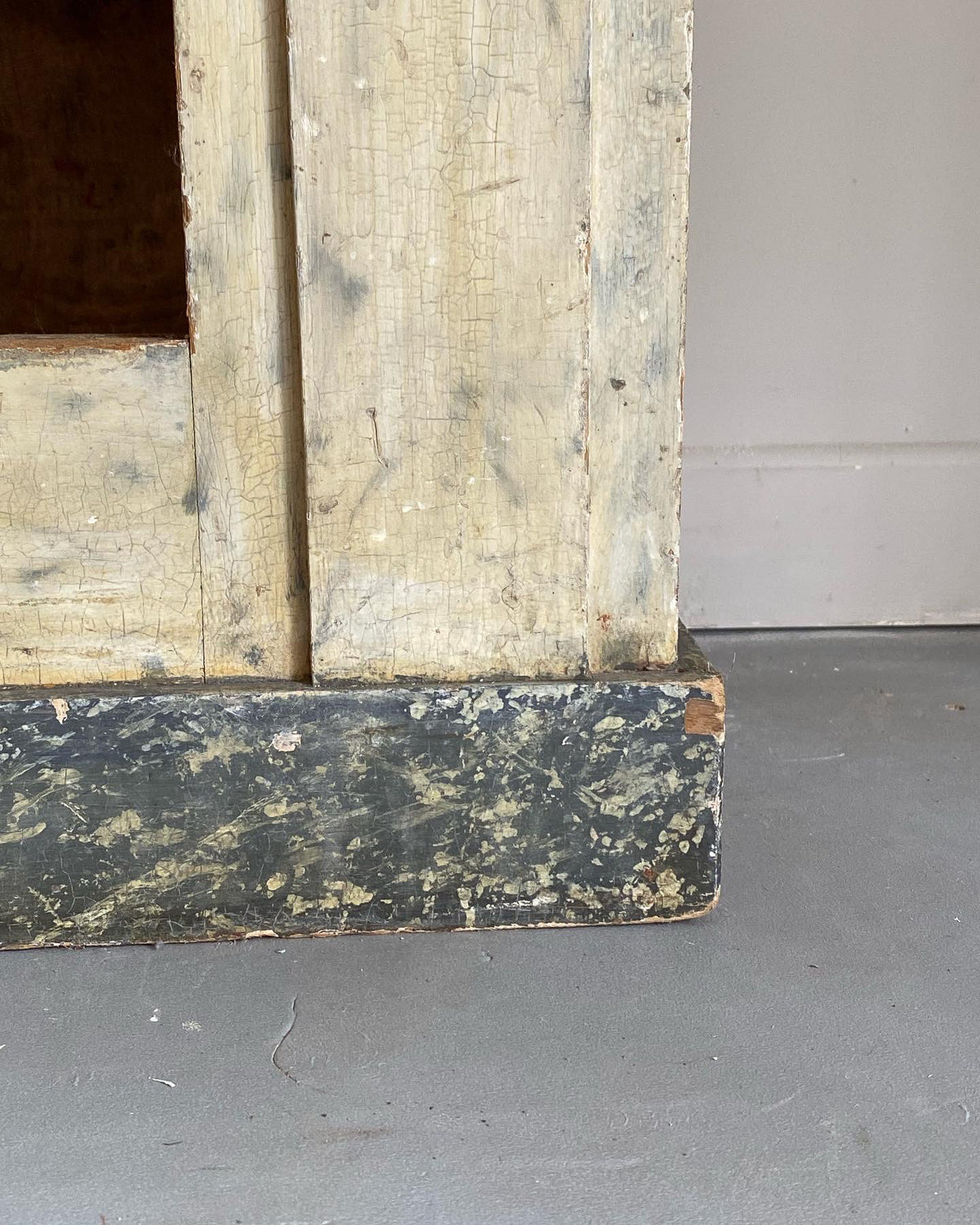 Late 19th Century Faux Marble Open Bookcase