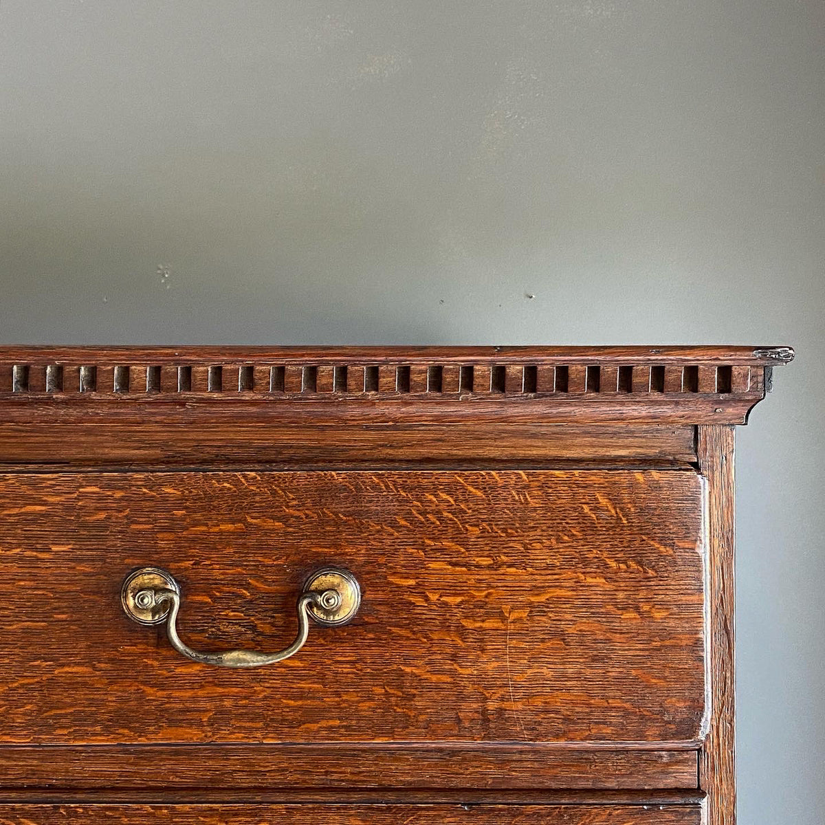 George III Oak Chest on Chest