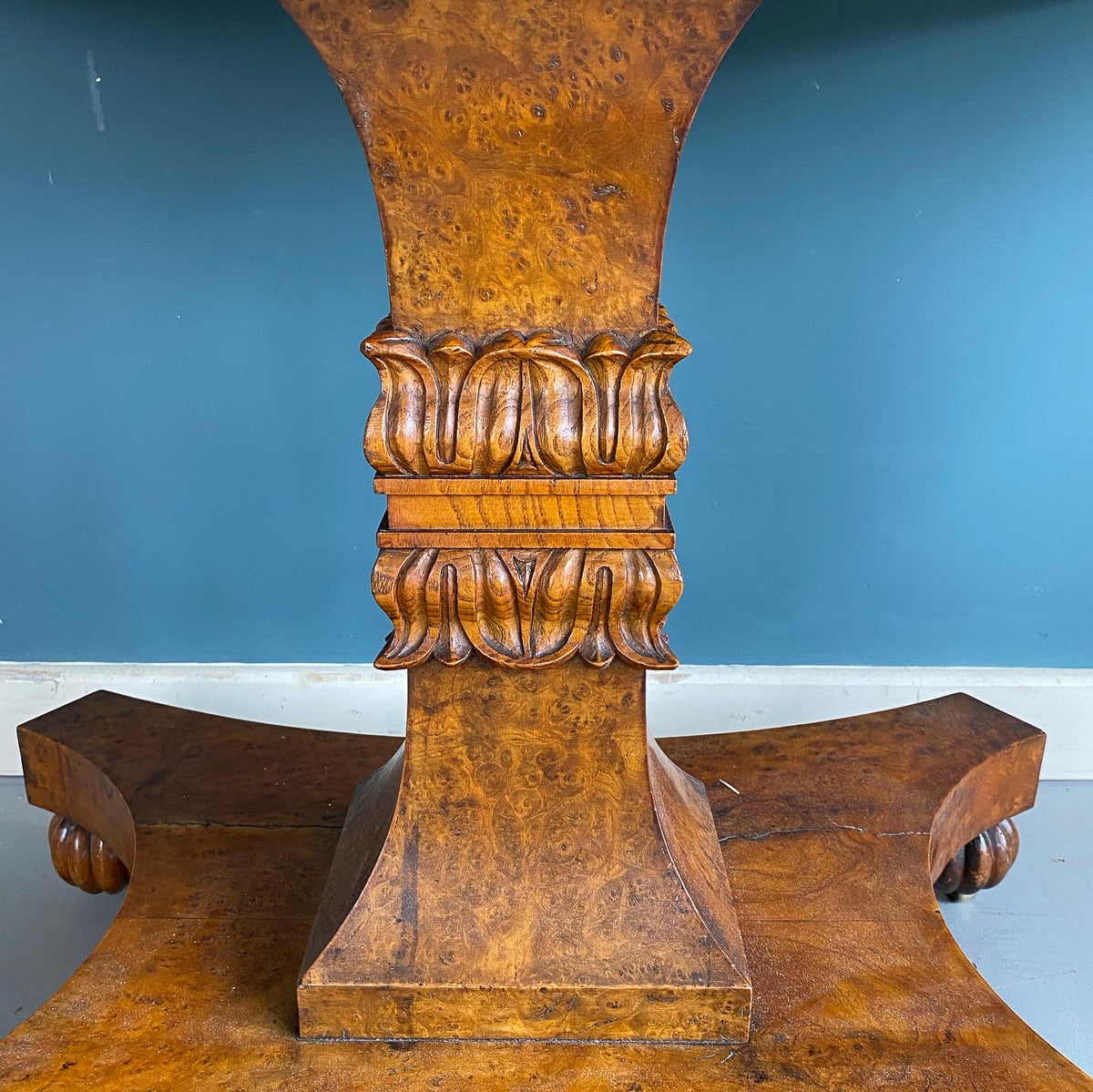 A George IV Burr Elm Pedestal Table