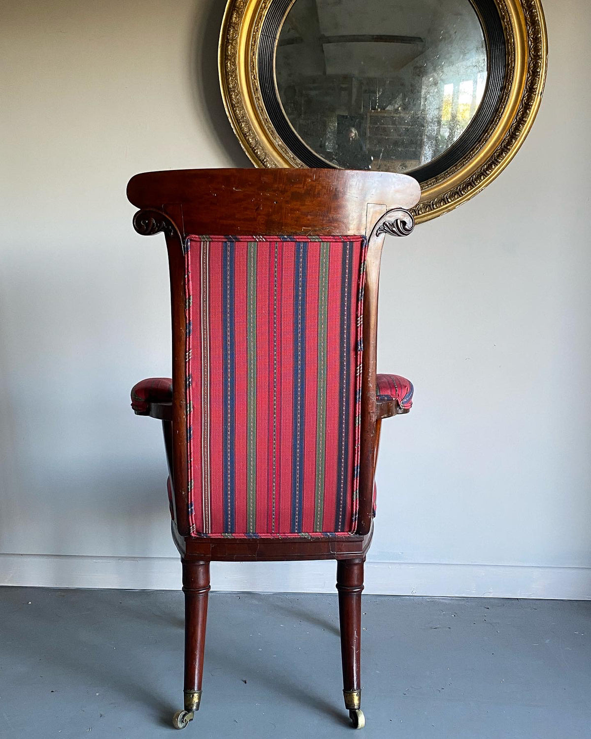 Late 19th Century High Backed Library Chair