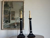 A Pair of Early 20th Century Mother of Pearl Inlaid Lamps