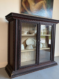 Early 20th Century Chip Carved Cabinet