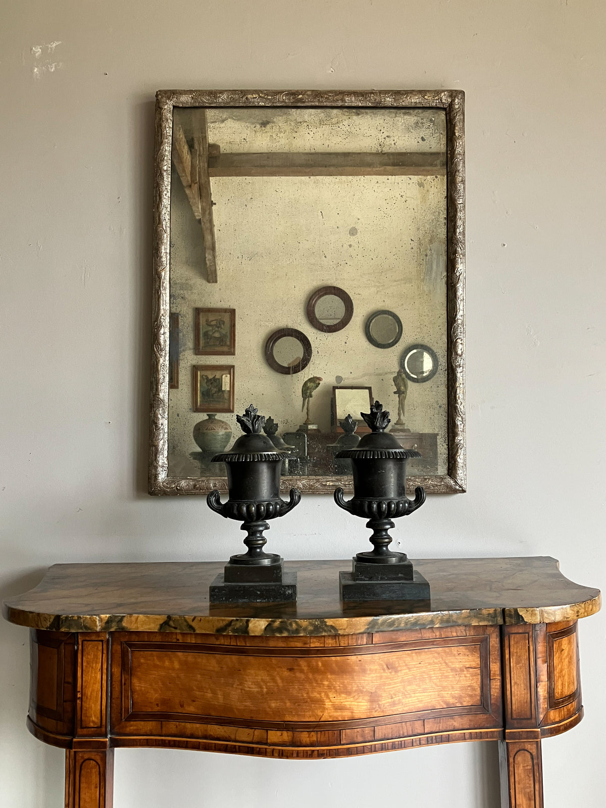 A Pair of Early 19th Century Bronze Cassolettes