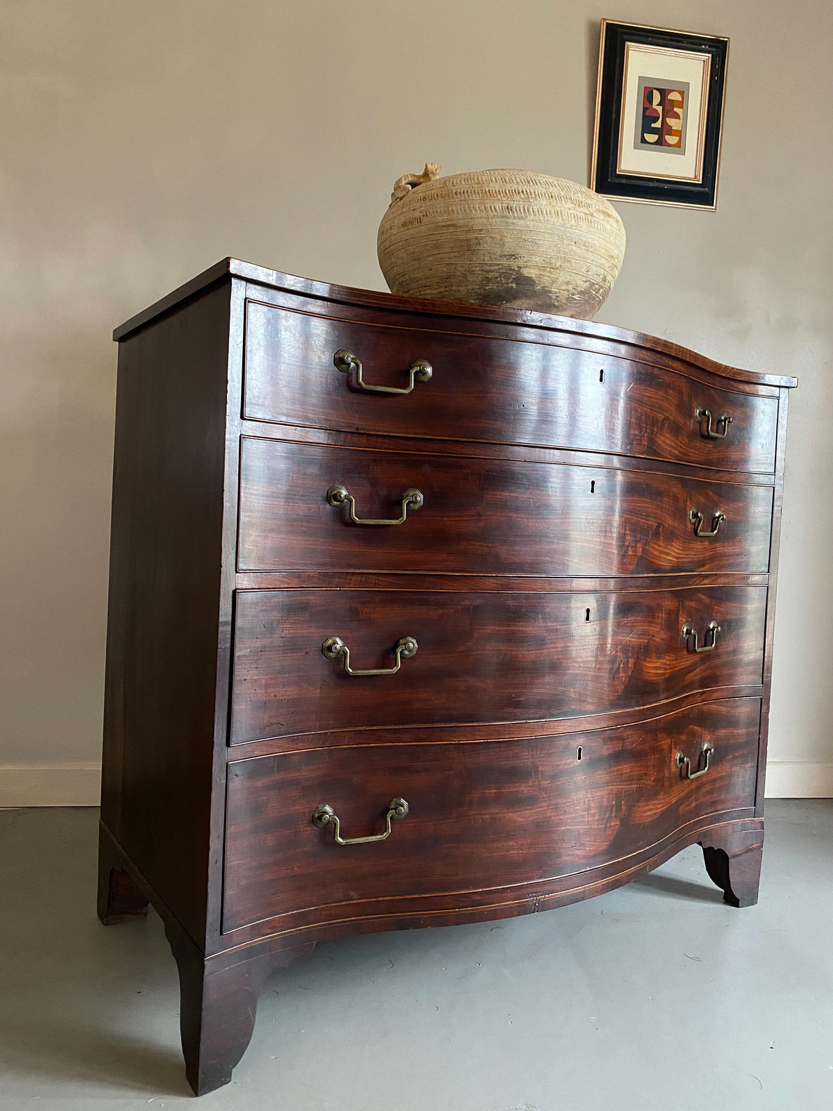 Chippendale Period Serpentine Chest of Drawers