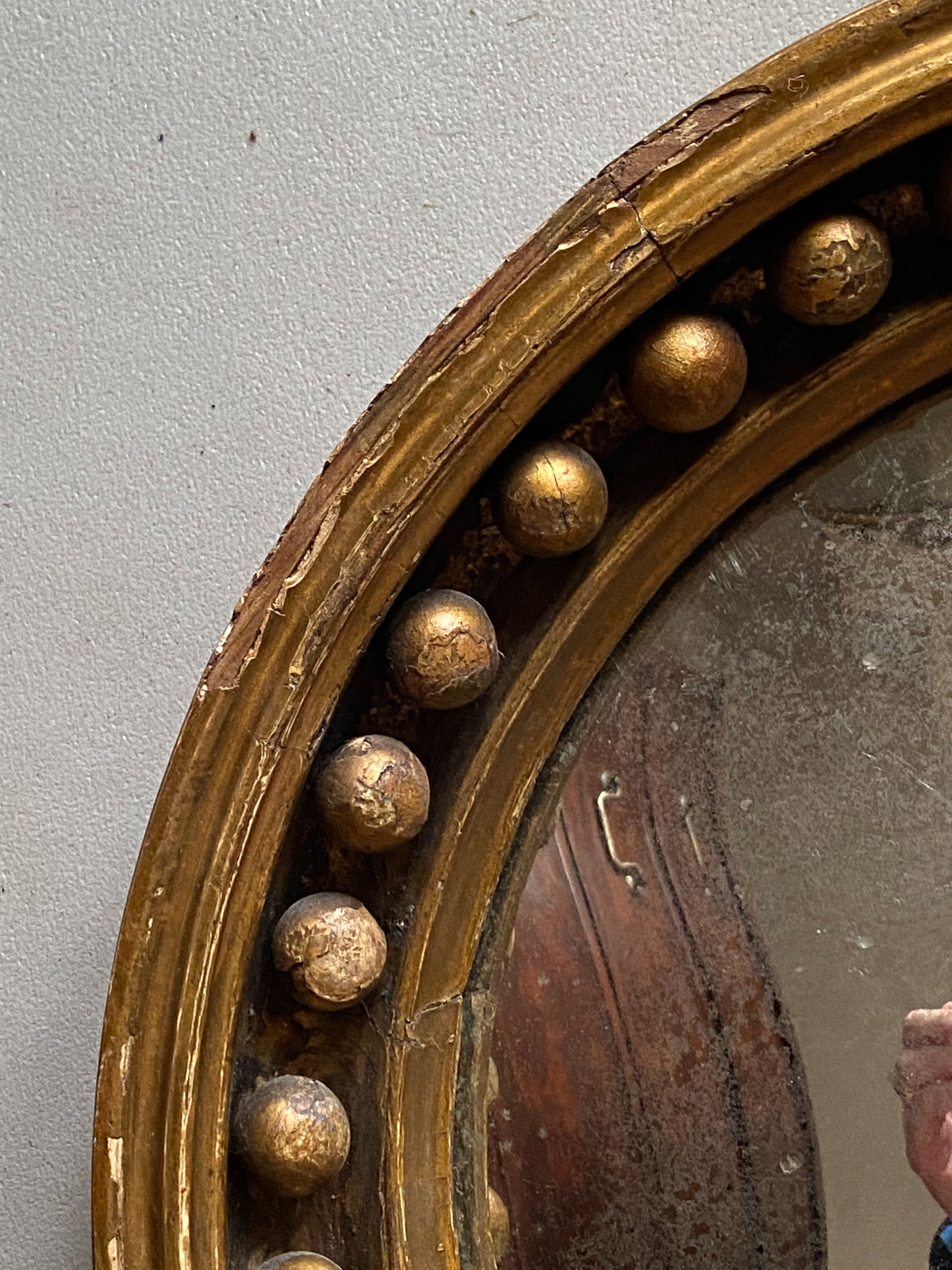 Small Regency Convex Mirror